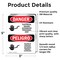 Signmission Electrical Hazard Authorized Only Bilingual Danger Sign, Vinyl Decal, 3.5in W x 5in L, 2PK OS-2PACK-DS-D-35-VS-1197 - alternate 2